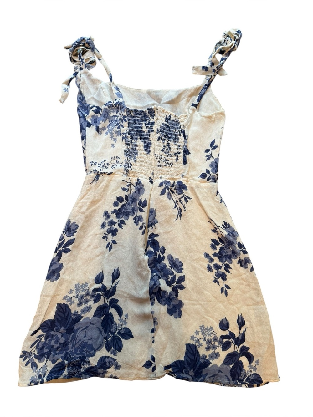 Reformation Annabell Bow-Detailed Floral-Print Georgette Mini Dress - Picture 3 of 11